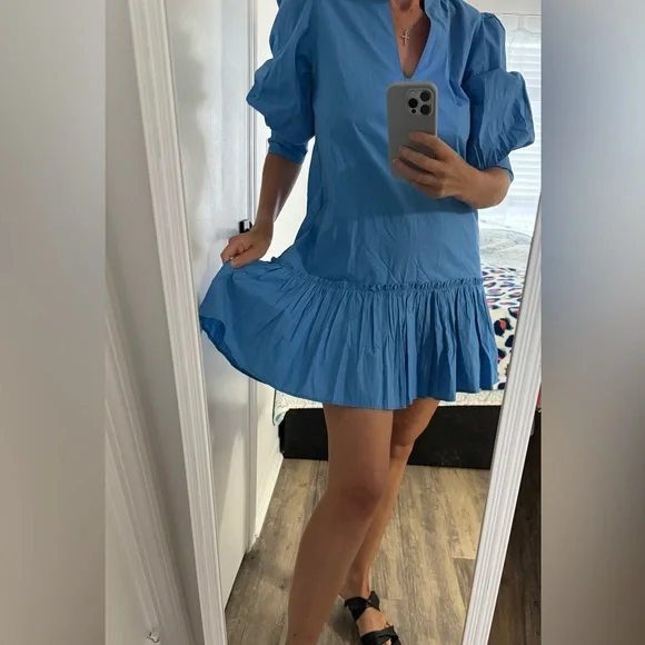 NWT Olivia James - Chloe Dress in Mykonos Blue, size XS - Picture 3 of 10